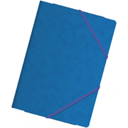 DOHE CARPETA GOMAS CARTULINA 600G FOLIO AZUL 10-PACK 10082